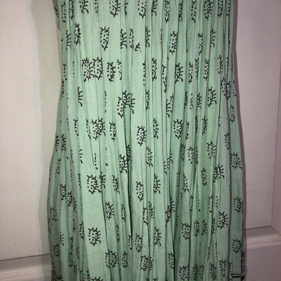 Free People Mint Green Floral Flowy Dress - Picture 4 of 11